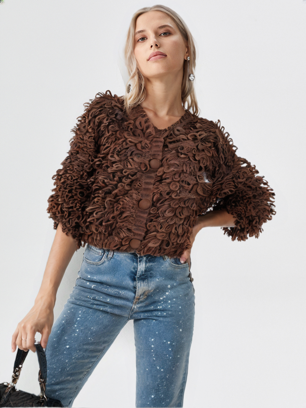 Amélie | Cardigan Élégant à Franges