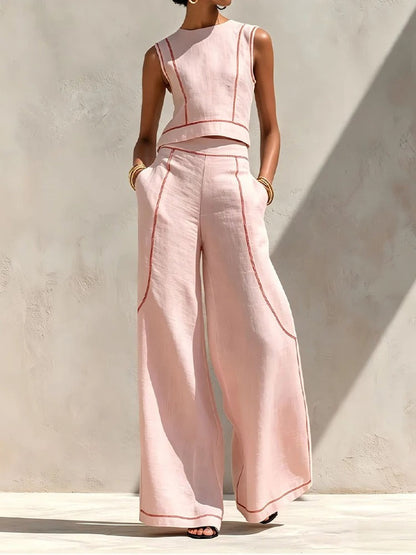 Judith | Ensemble Élégant Pantalon Fluide