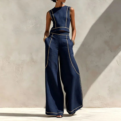 Judith | Ensemble Élégant Pantalon Fluide