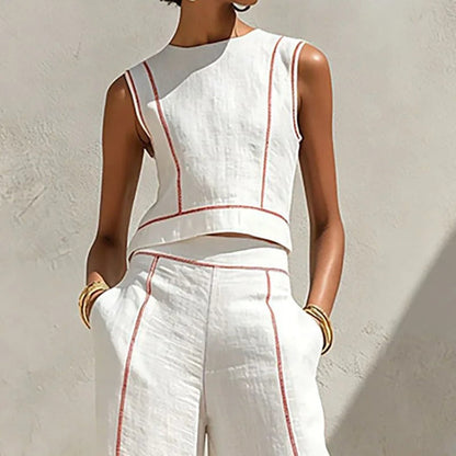 Judith | Ensemble Élégant Pantalon Fluide