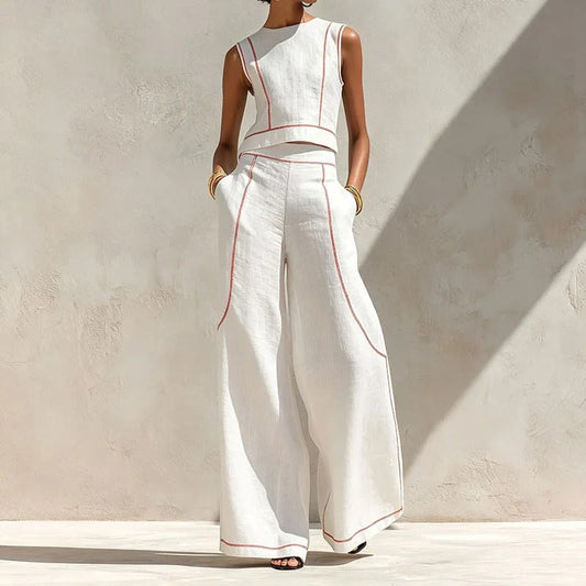 Judith | Ensemble Élégant Pantalon Fluide