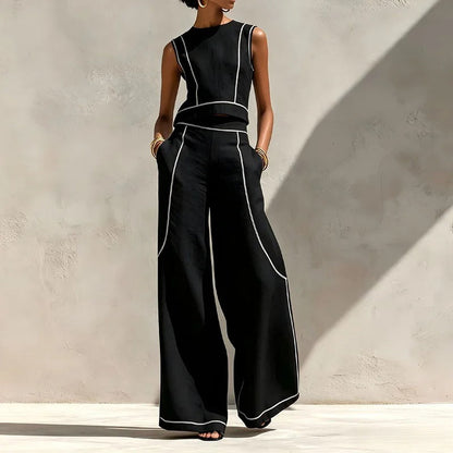 Judith | Ensemble Élégant Pantalon Fluide