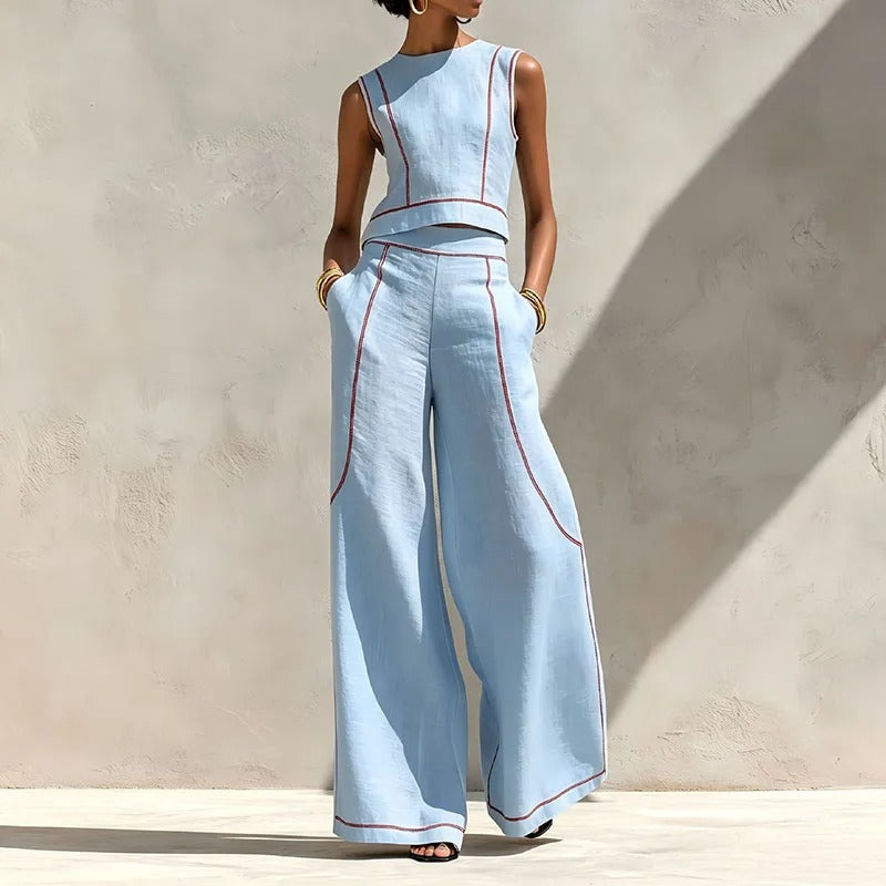 Judith | Ensemble Élégant Pantalon Fluide