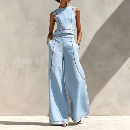 Judith | Ensemble Élégant Pantalon Fluide